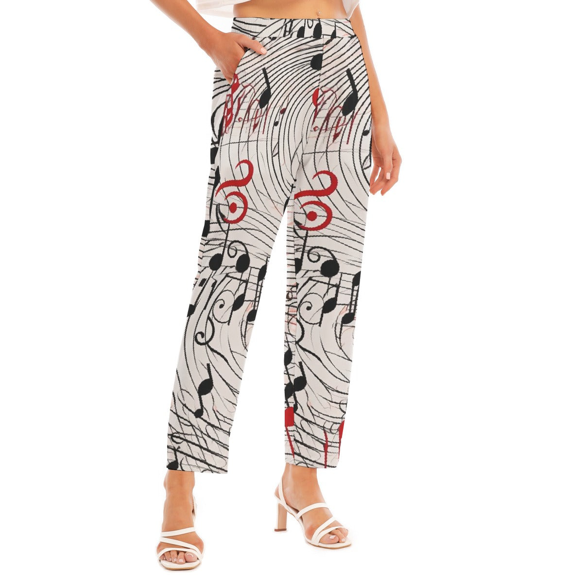 All-Over Print Women's Loose Straight-leg Pants