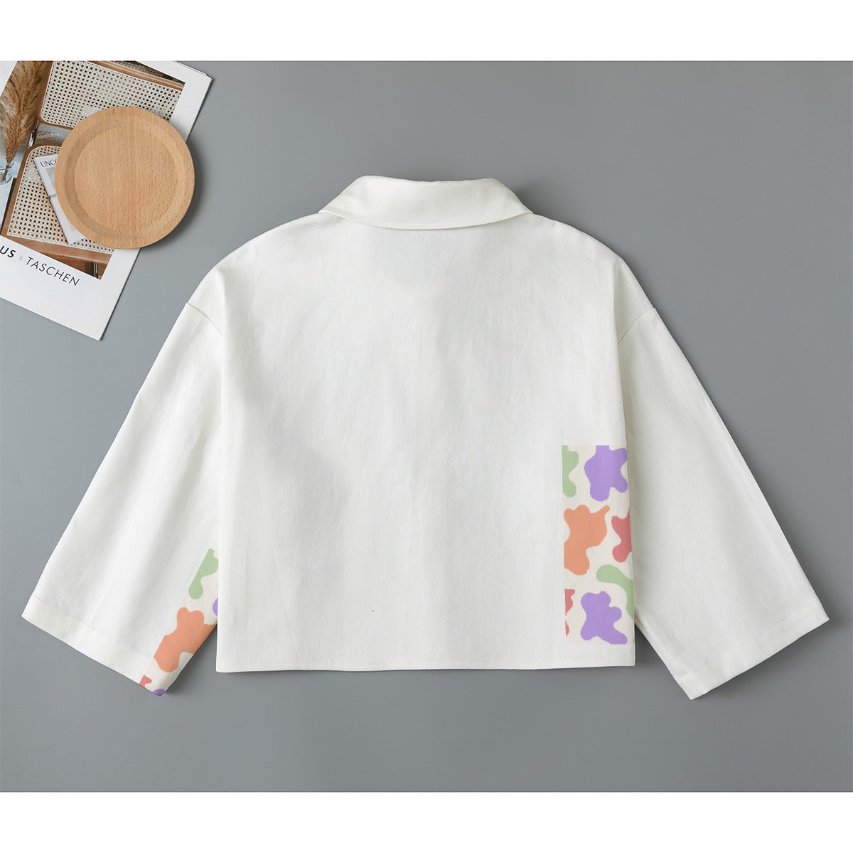 All-Over Print Women's Cropped Jacket | 245GSM Cotton