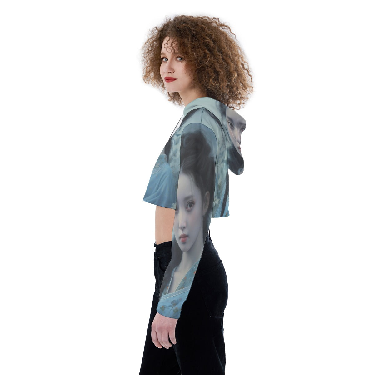All-Over Print Women's Crop Top Hoodie