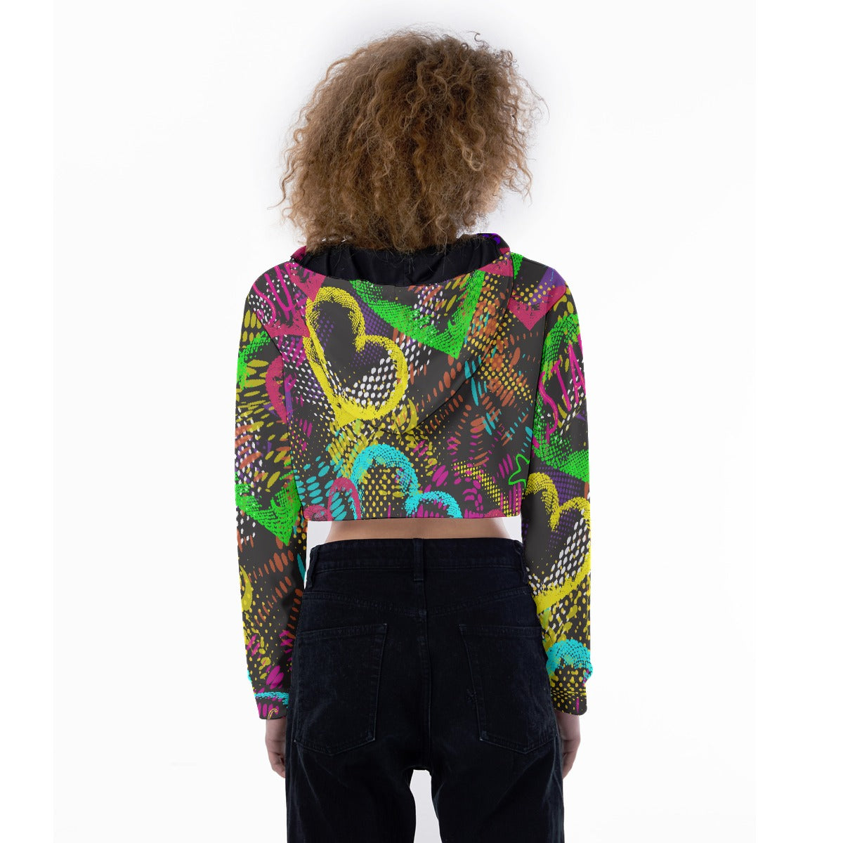 All-Over Print Women's Crop Top Hoodie