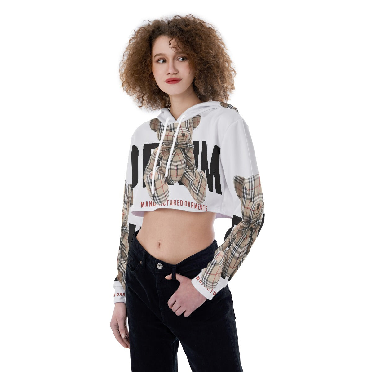All-Over Print Women's Crop Top Hoodie