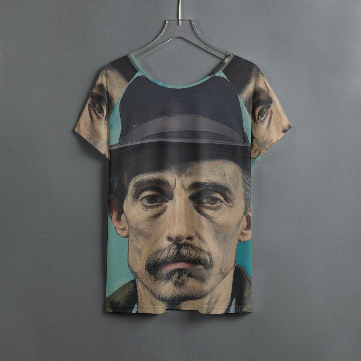 All-Over Print Women's Round Neck T-shirt With Raglan Sleeve