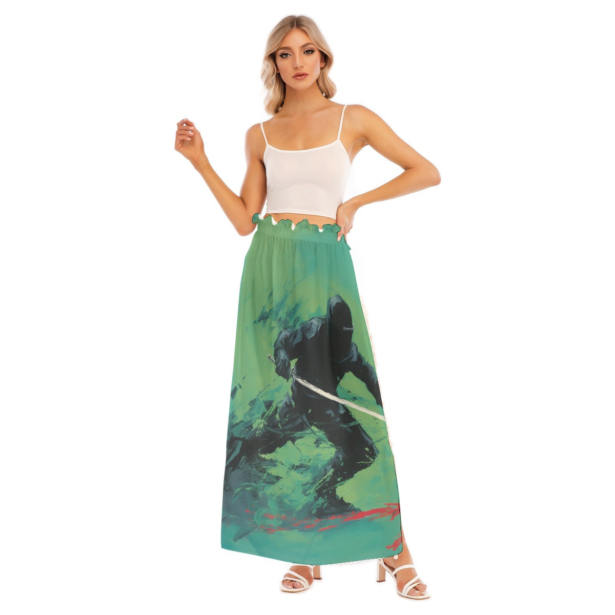 All-Over Print Women's Side Split Skirt