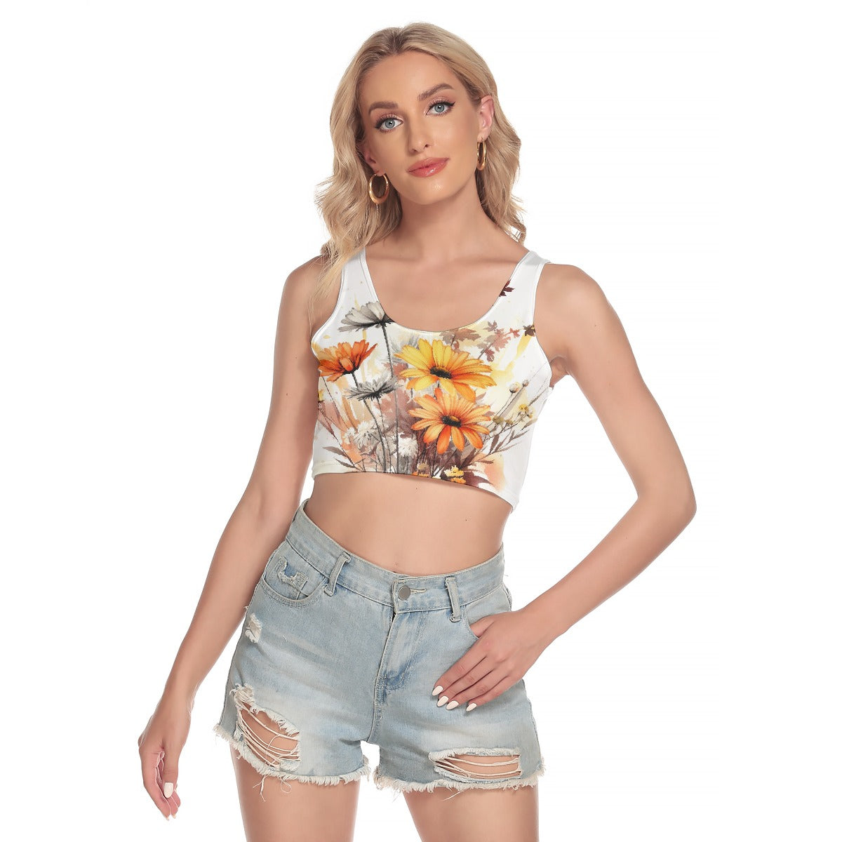 All-Over Print Women's Sport Crop Tank Top