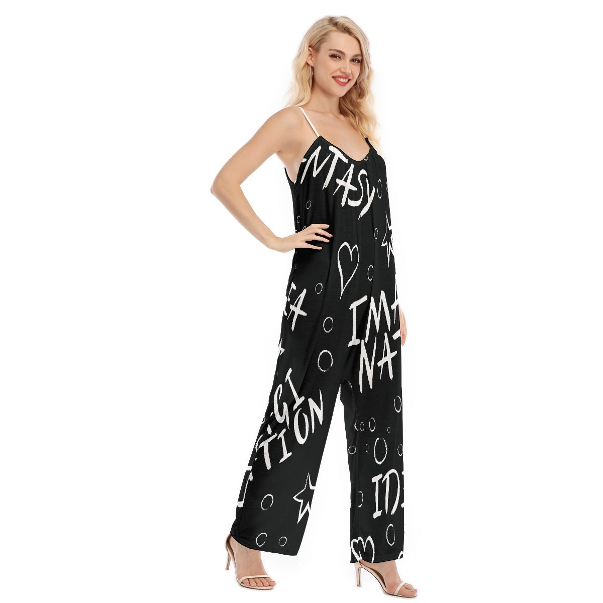 All-Over Print Women's Loose Cami Jumpsuit