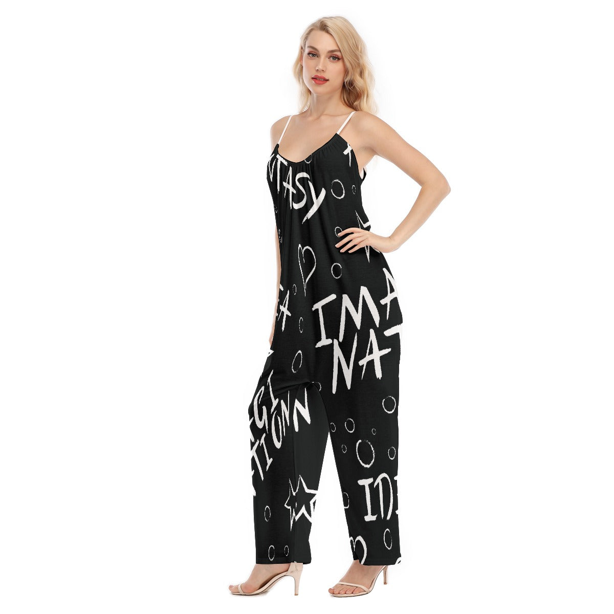 All-Over Print Women's Loose Cami Jumpsuit