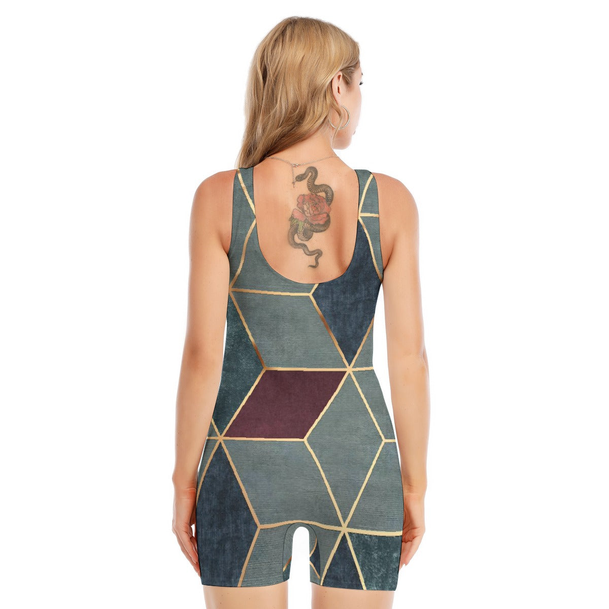 All-Over Print Women's Sleeveless One-piece Swimsuit