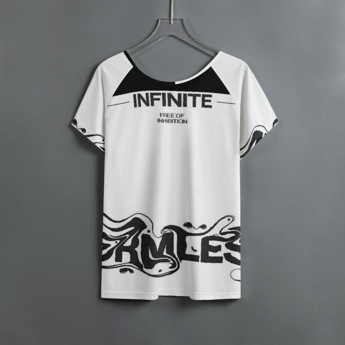 All-Over Print Women's Round Neck T-shirt With Raglan Sleeve