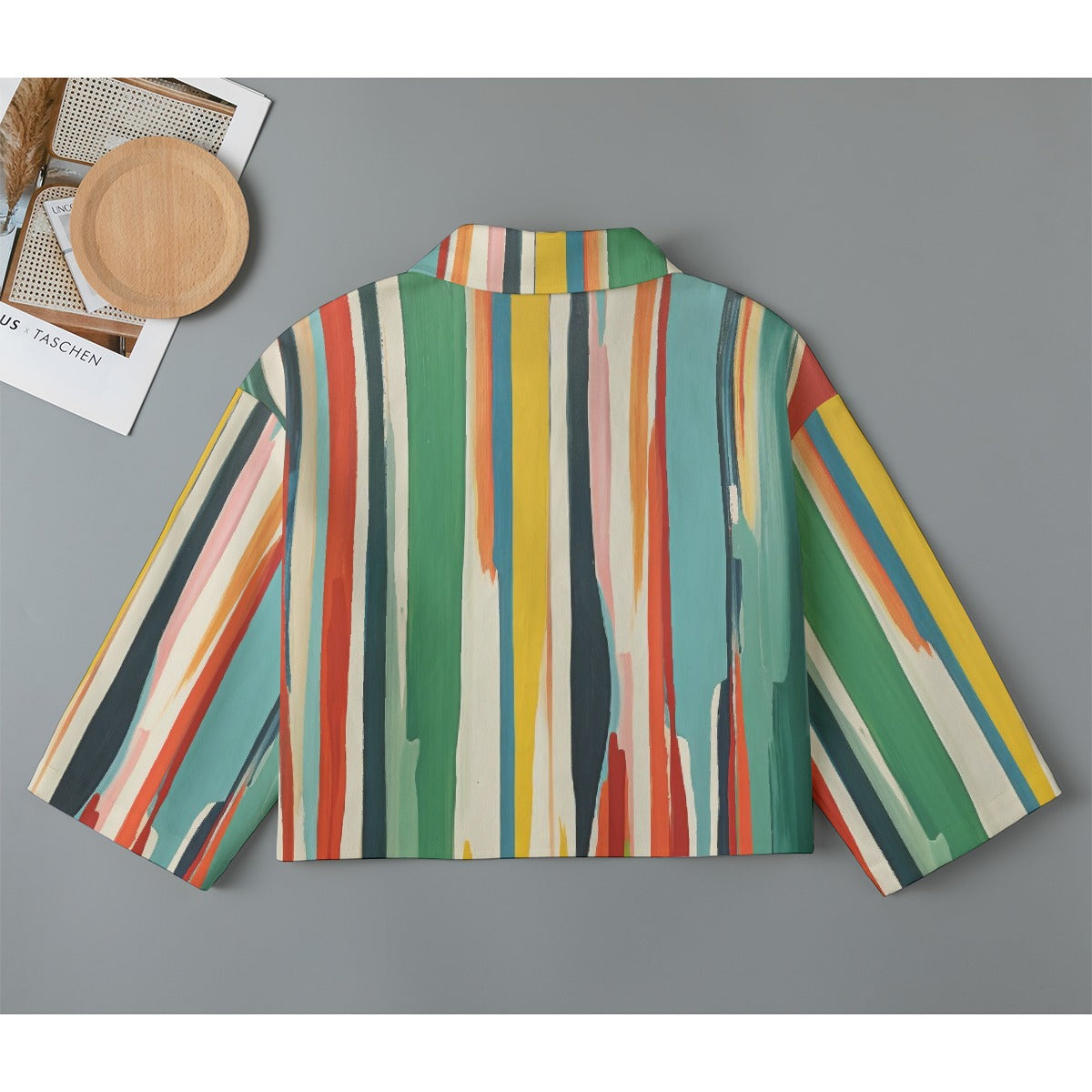 All-Over Print Women's Cropped Jacket | 245GSM Cotton
