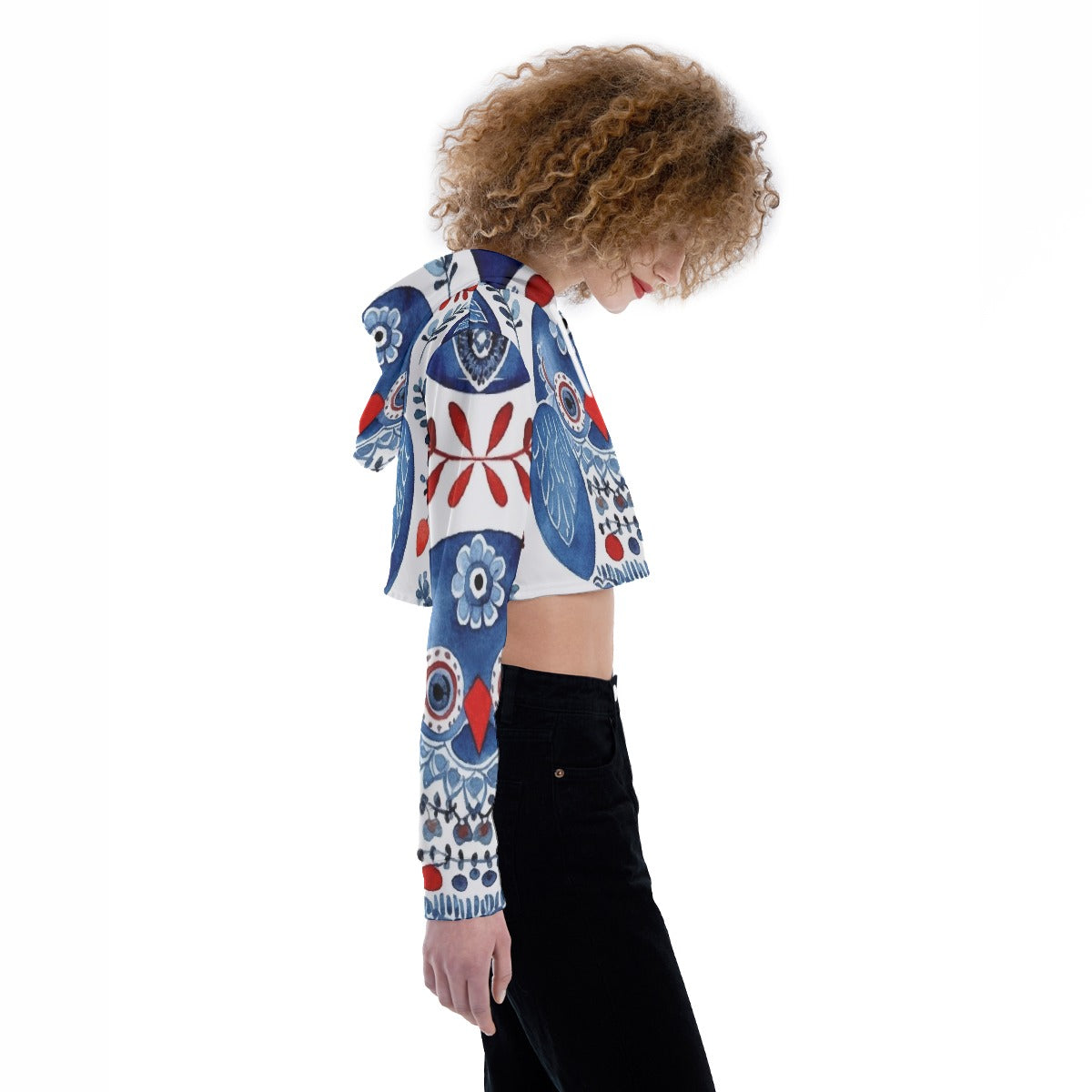 All-Over Print Women's Crop Top Hoodie