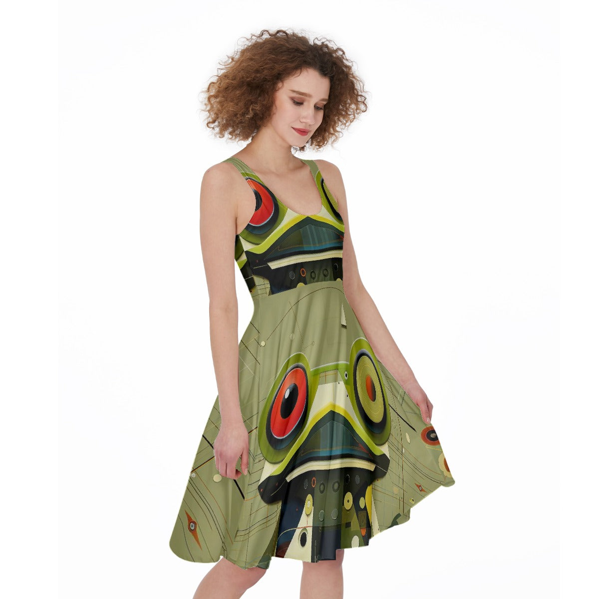 All-Over Print Women's Sleeveless Dress