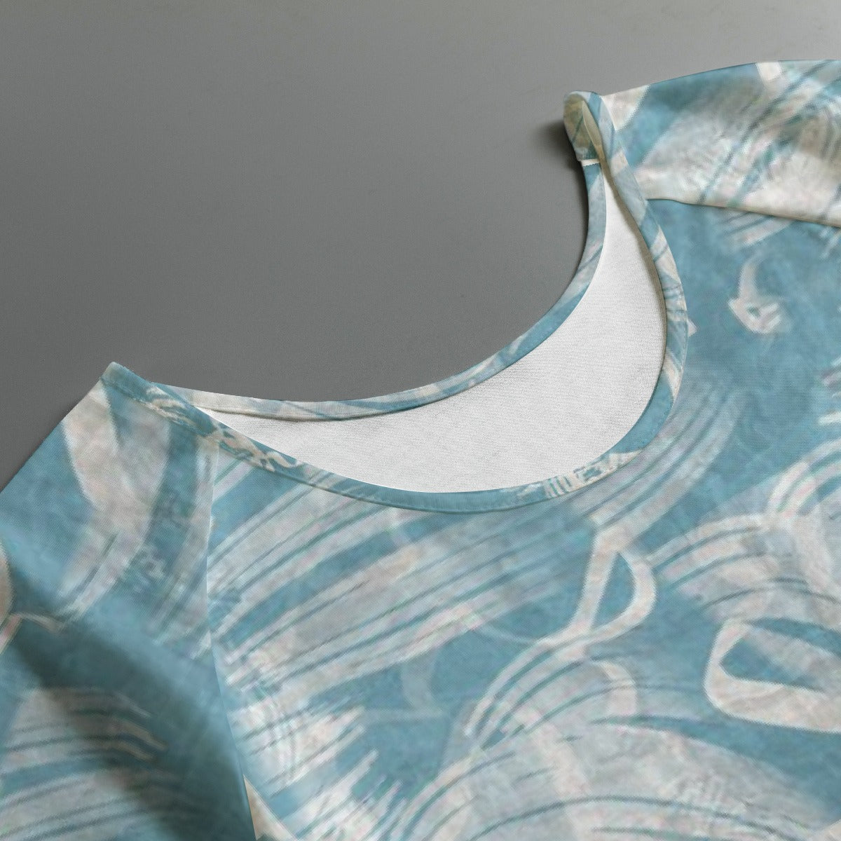 All-Over Print Women's Round Neck T-shirt With Raglan Sleeve