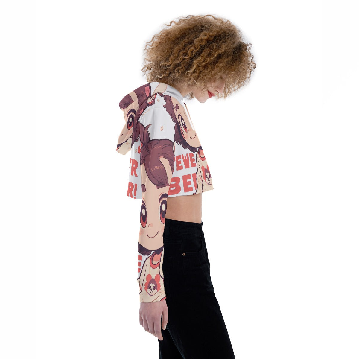 All-Over Print Women's Crop Top Hoodie