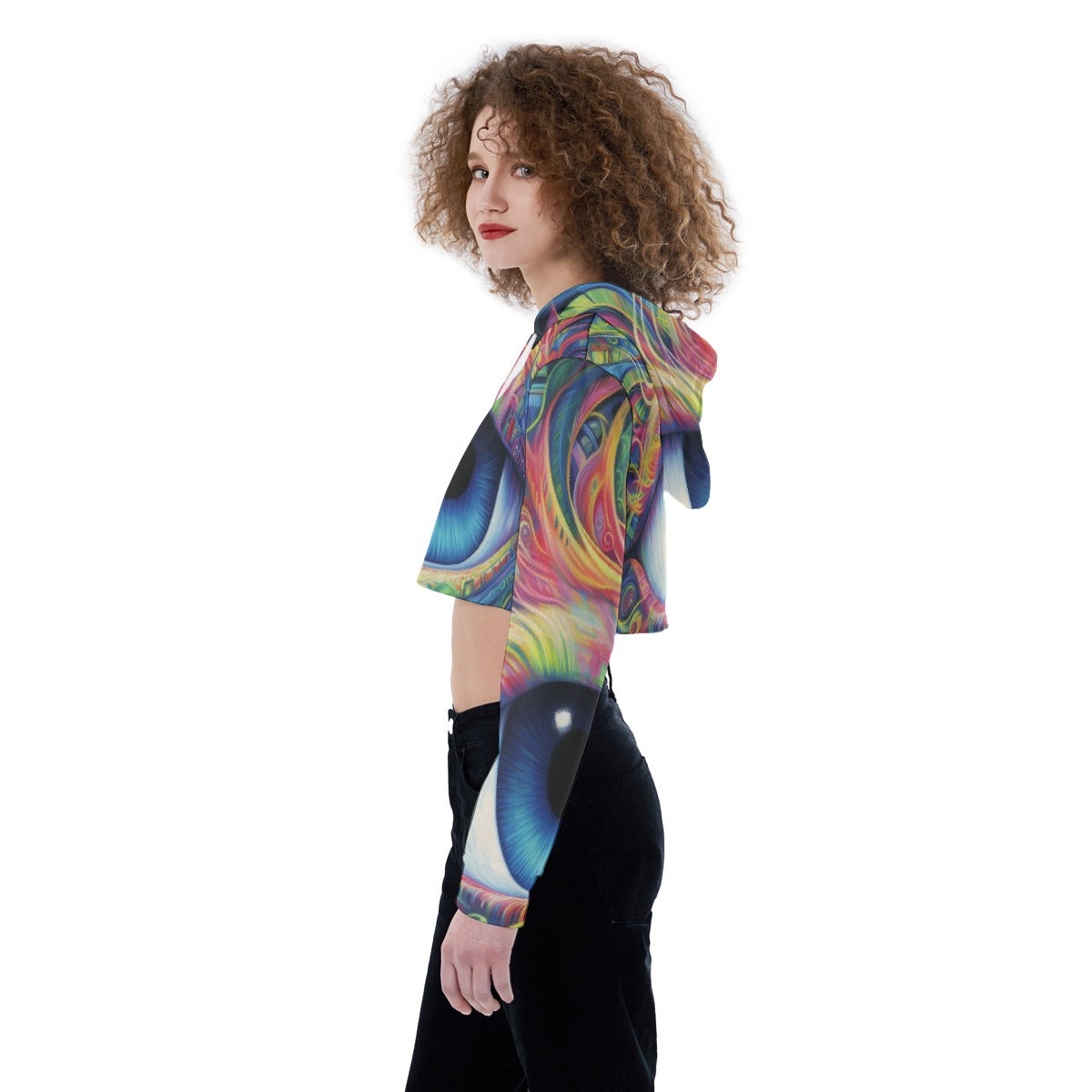 All-Over Print Women's Crop Top Hoodie