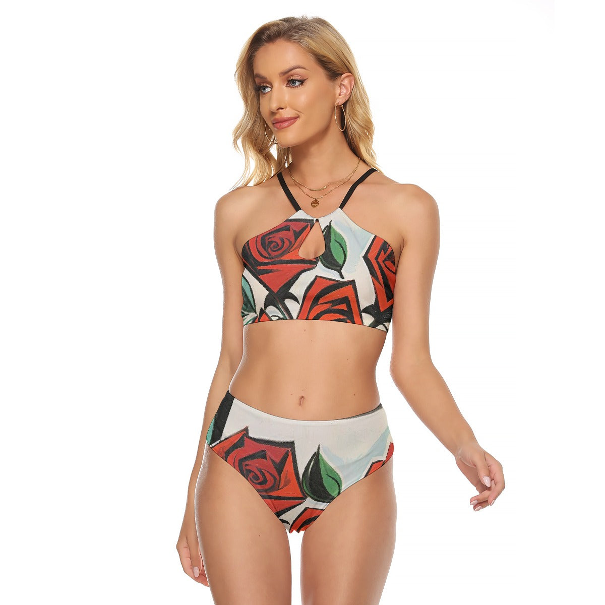 All-Over Print Women's Cami Keyhole One-piece Swimsuit