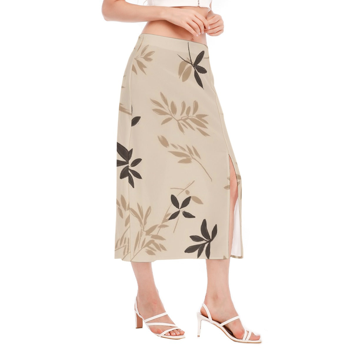 All-Over Print Women's High Slit Long Skirt