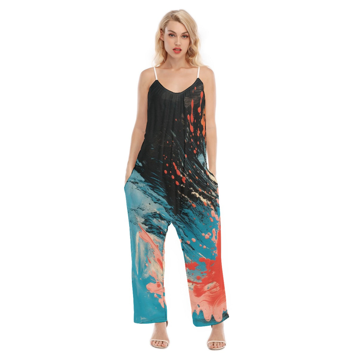 All-Over Print Women's Loose Cami Jumpsuit