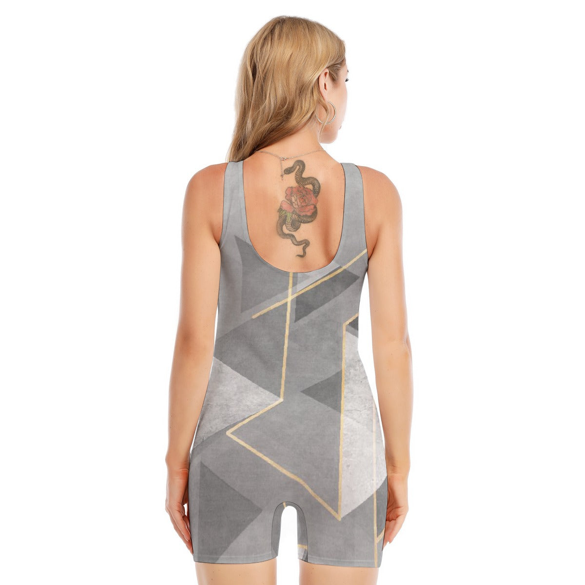 All-Over Print Women's Sleeveless One-piece Swimsuit