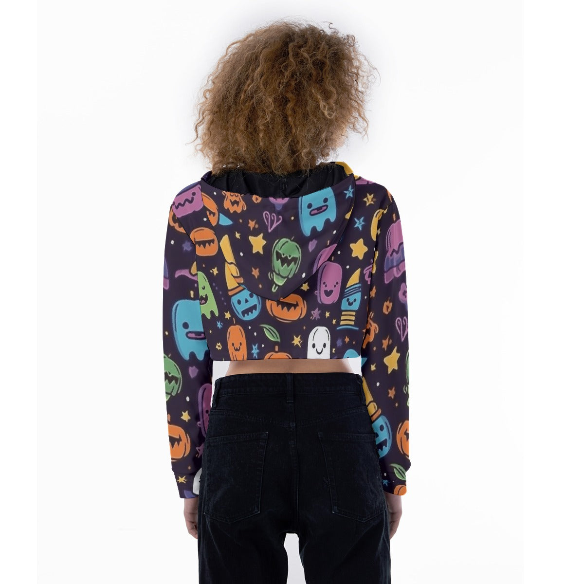 All-Over Print Women's Crop Top Hoodie