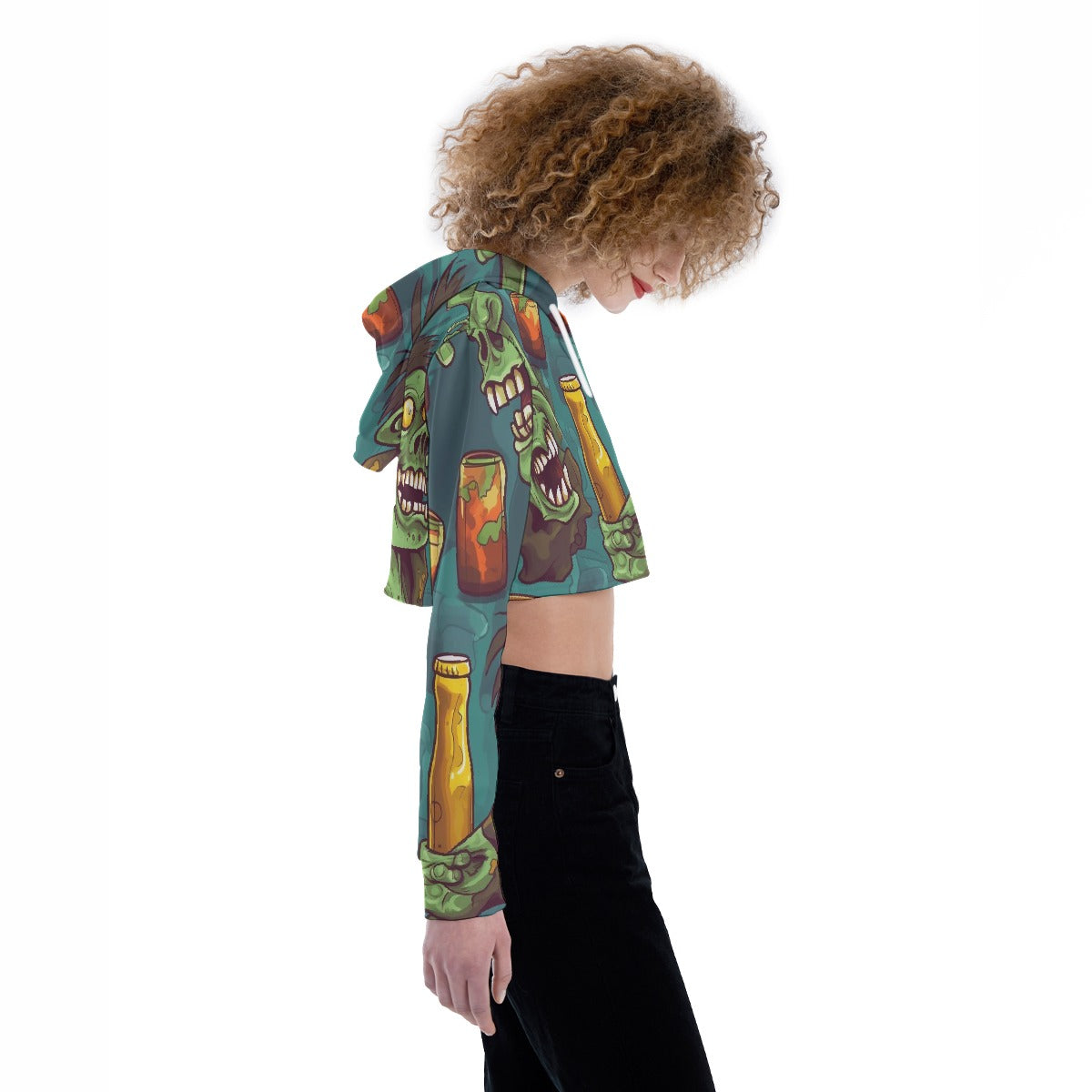 All-Over Print Women's Crop Top Hoodie