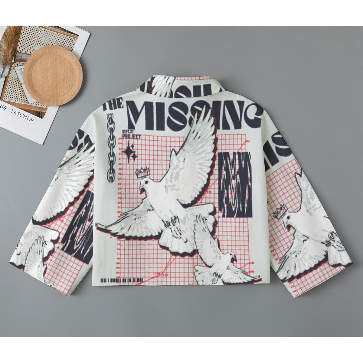 All-Over Print Women's Cropped Jacket | 245GSM Cotton