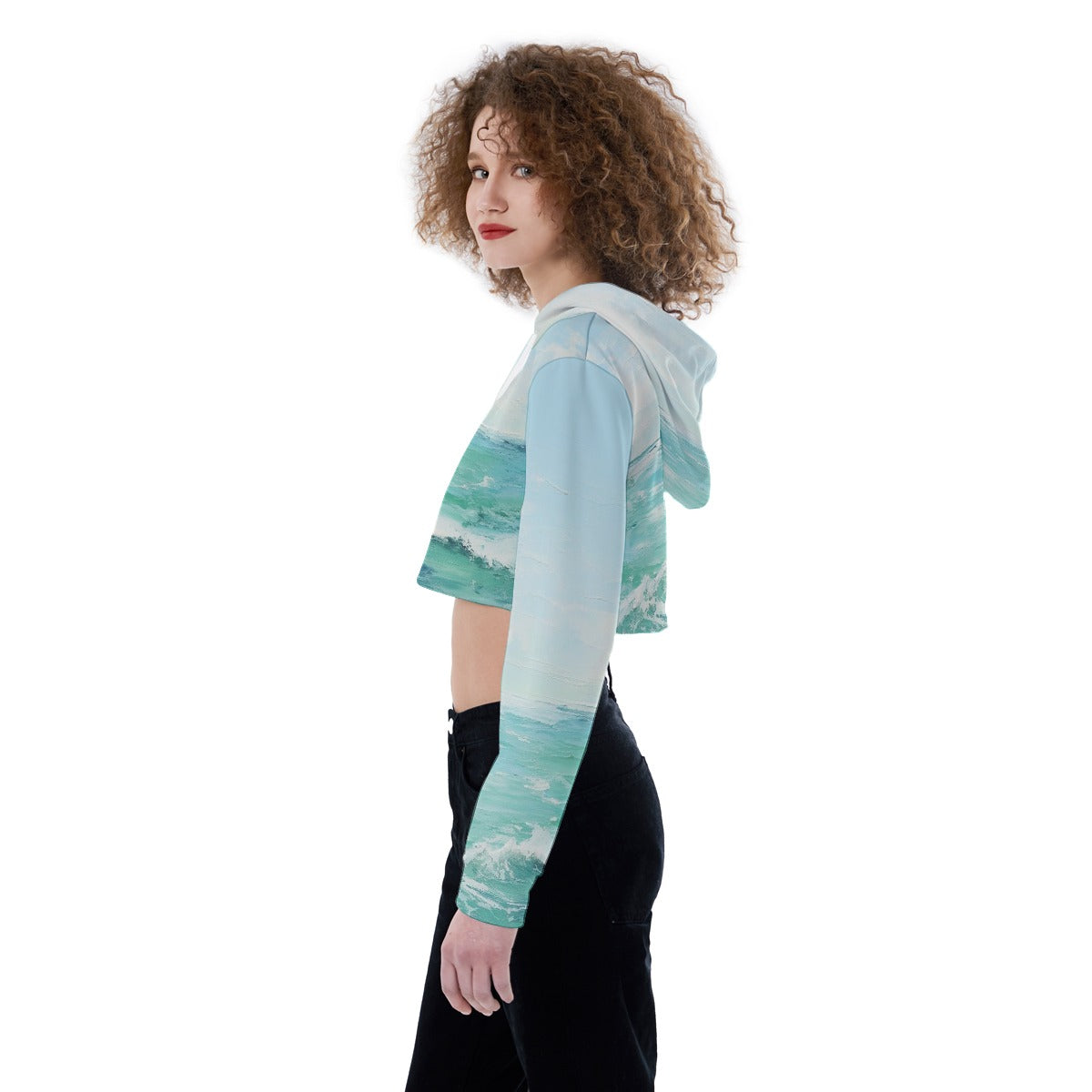 All-Over Print Women's Crop Top Hoodie