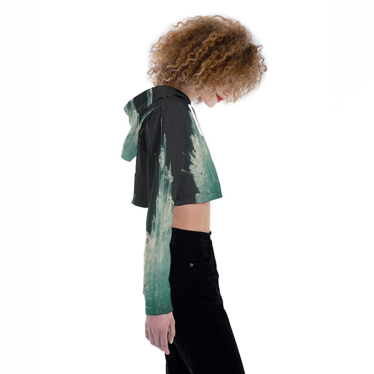 All-Over Print Women's Crop Top Hoodie