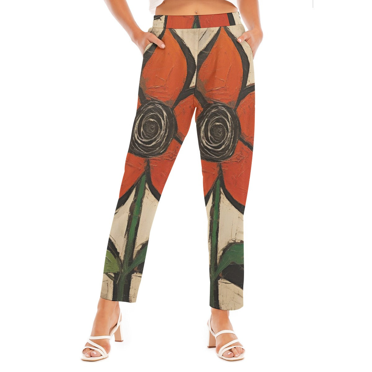 All-Over Print Women's Loose Straight-leg Pants