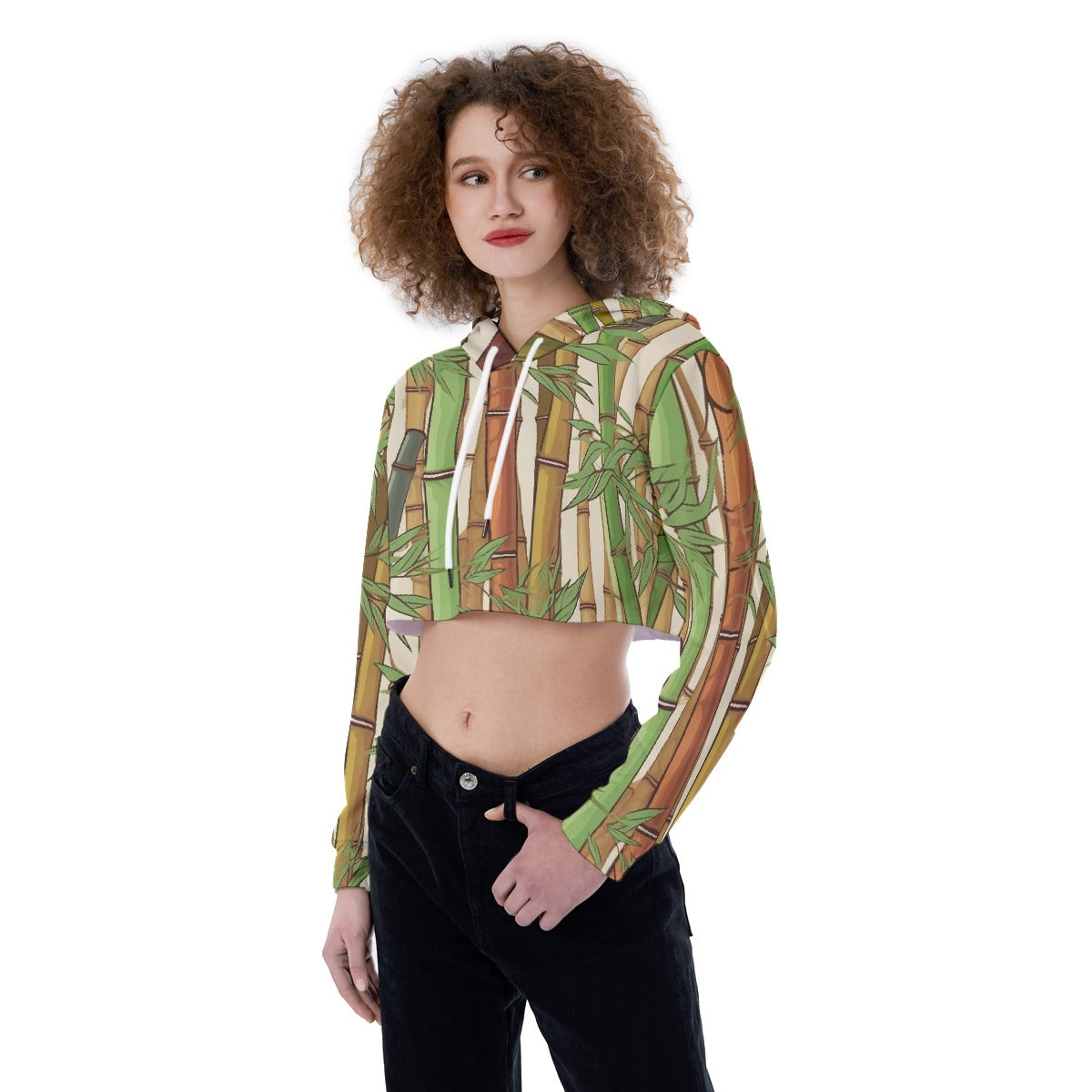 All-Over Print Women's Crop Top Hoodie