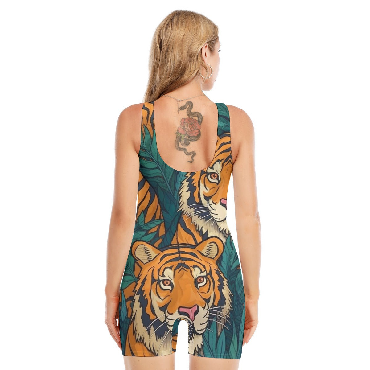 All-Over Print Women's Sleeveless One-piece Swimsuit