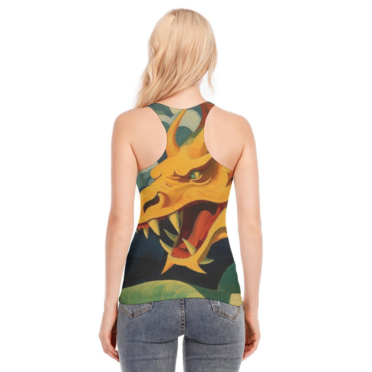 All-Over Print Women's Racer Vest | 190GSM Cotton