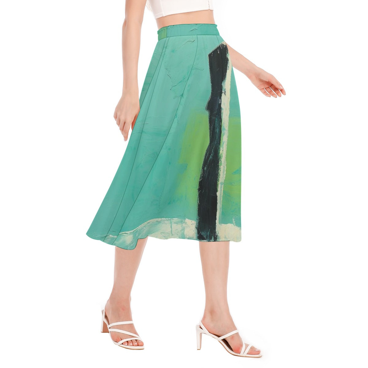 All-Over Print Women's Long Section Chiffon Skirt