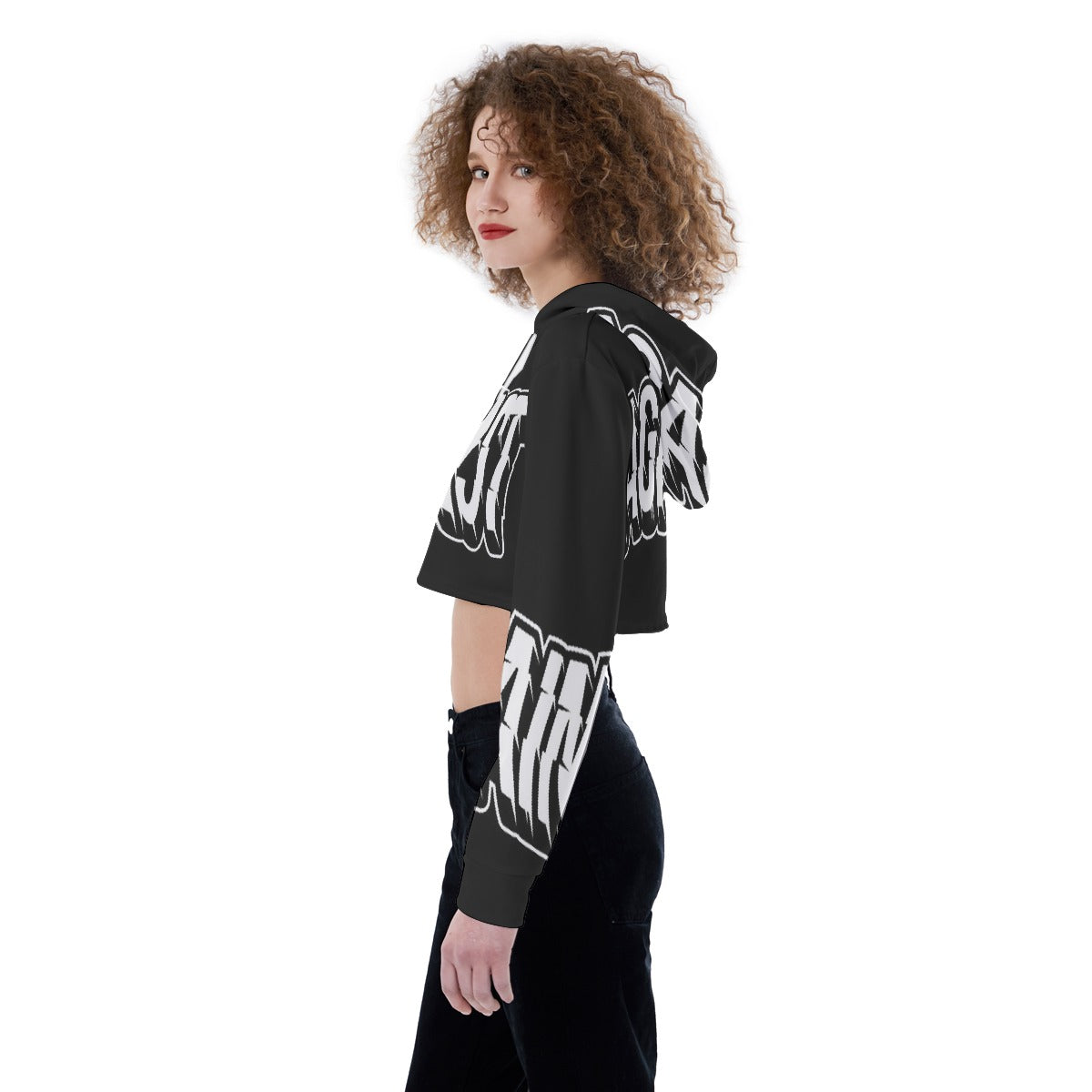 All-Over Print Women's Crop Top Hoodie