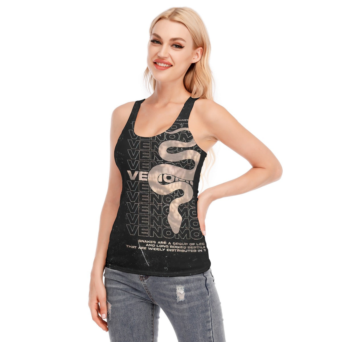 All-Over Print Women's Racer Vest | 190GSM Cotton