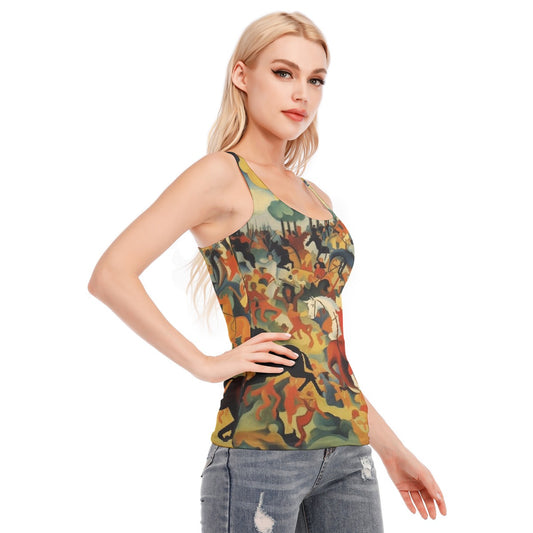 All-Over Print Women's Racer Vest | 190GSM Cotton