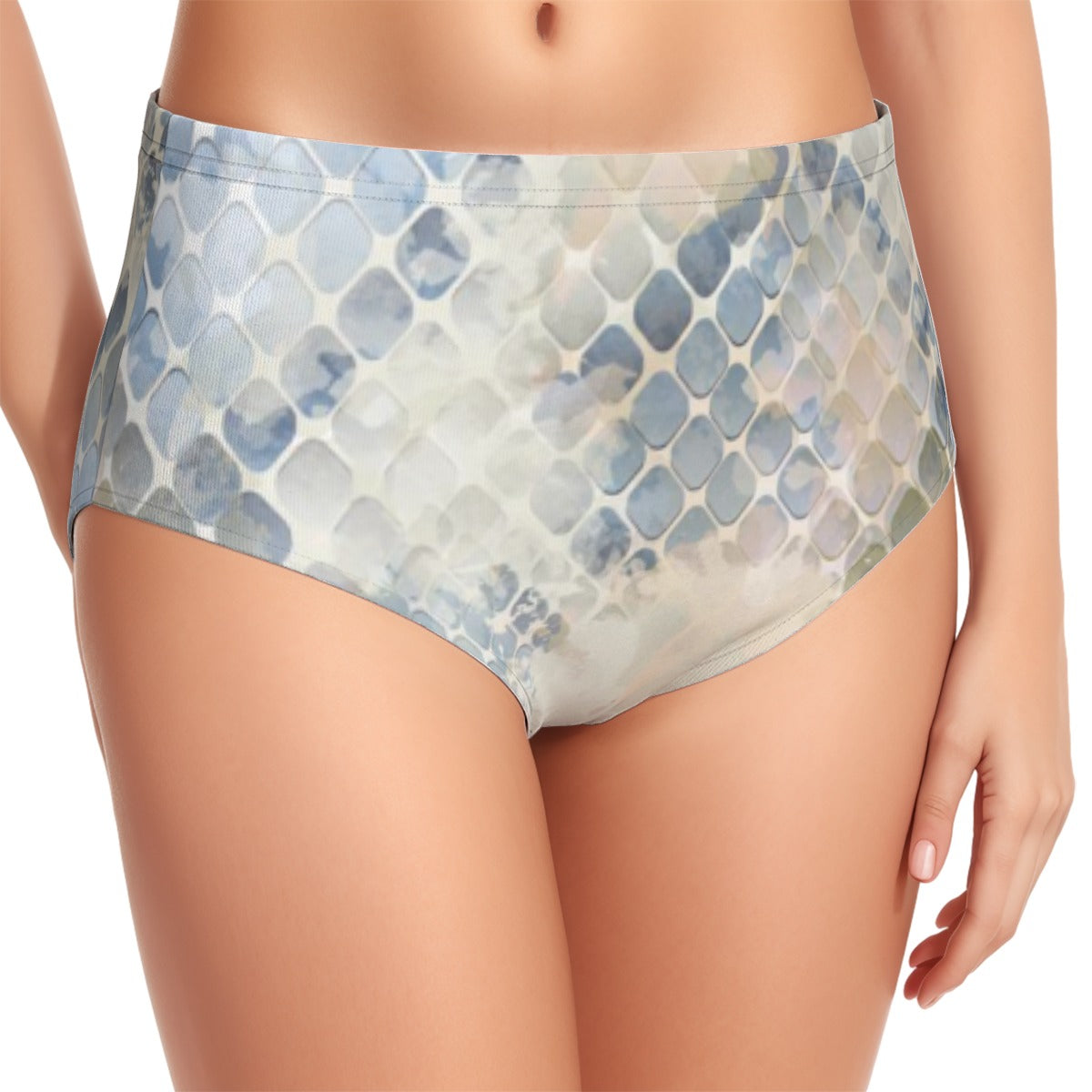All-Over Print Women's Swimsuit Set With Halter