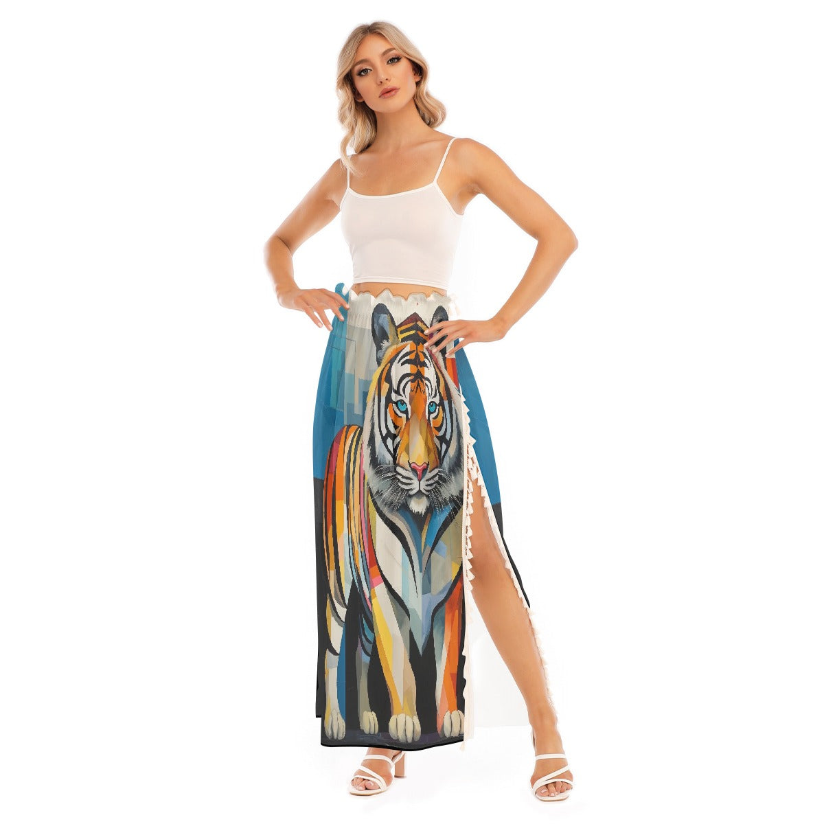 All-Over Print Women's Side Split Skirt