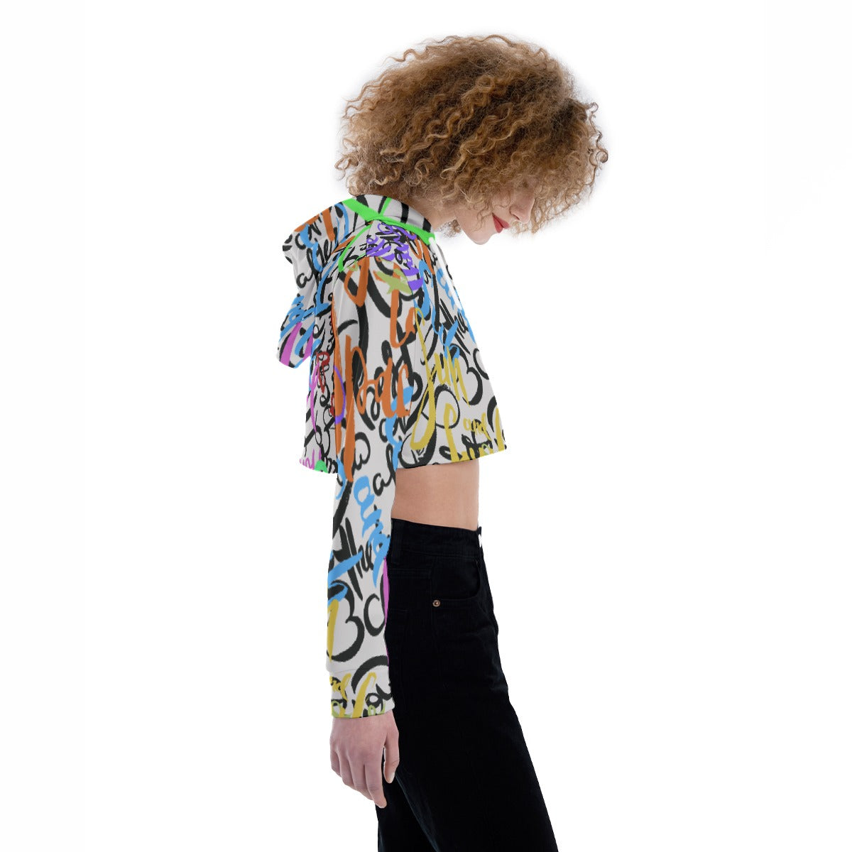 All-Over Print Women's Crop Top Hoodie