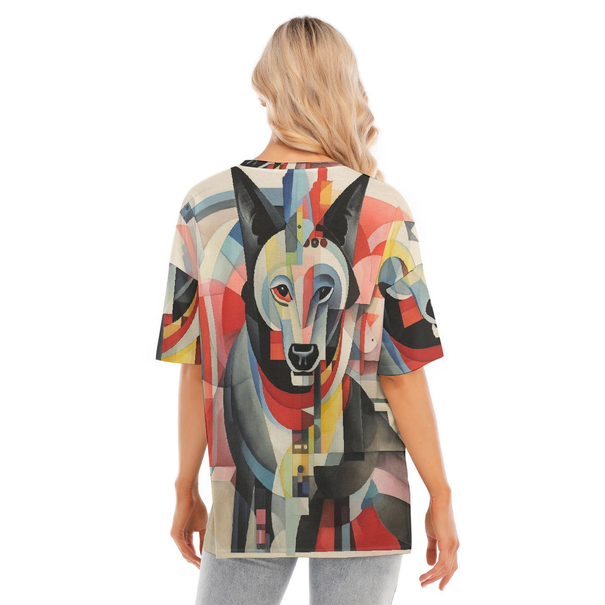 All-Over Print Women's Short Sleeves T-shirt With Hem Split