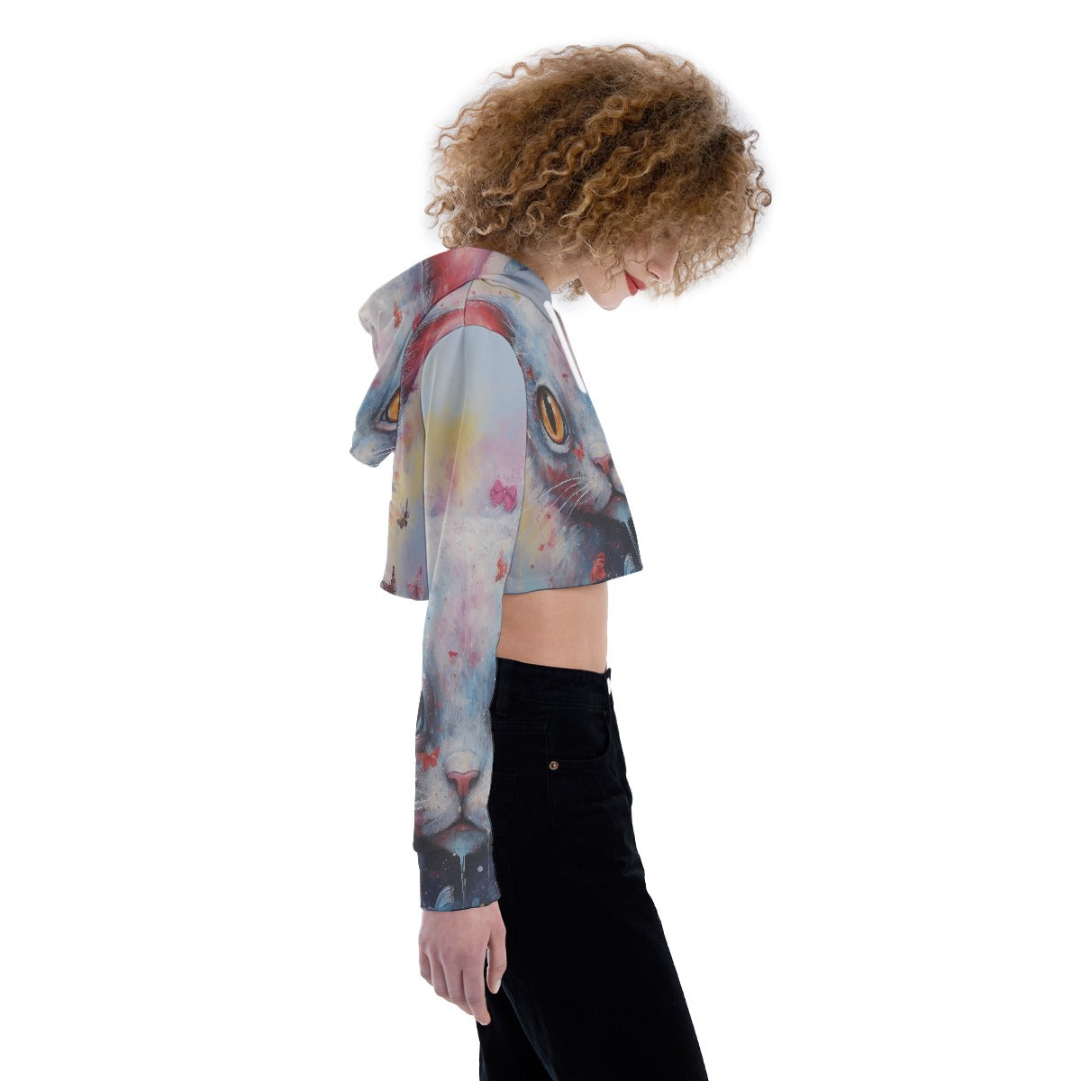 All-Over Print Women's Crop Top Hoodie