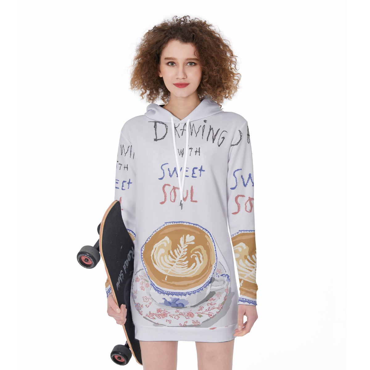 All-Over Print Women's Long Hoodie
