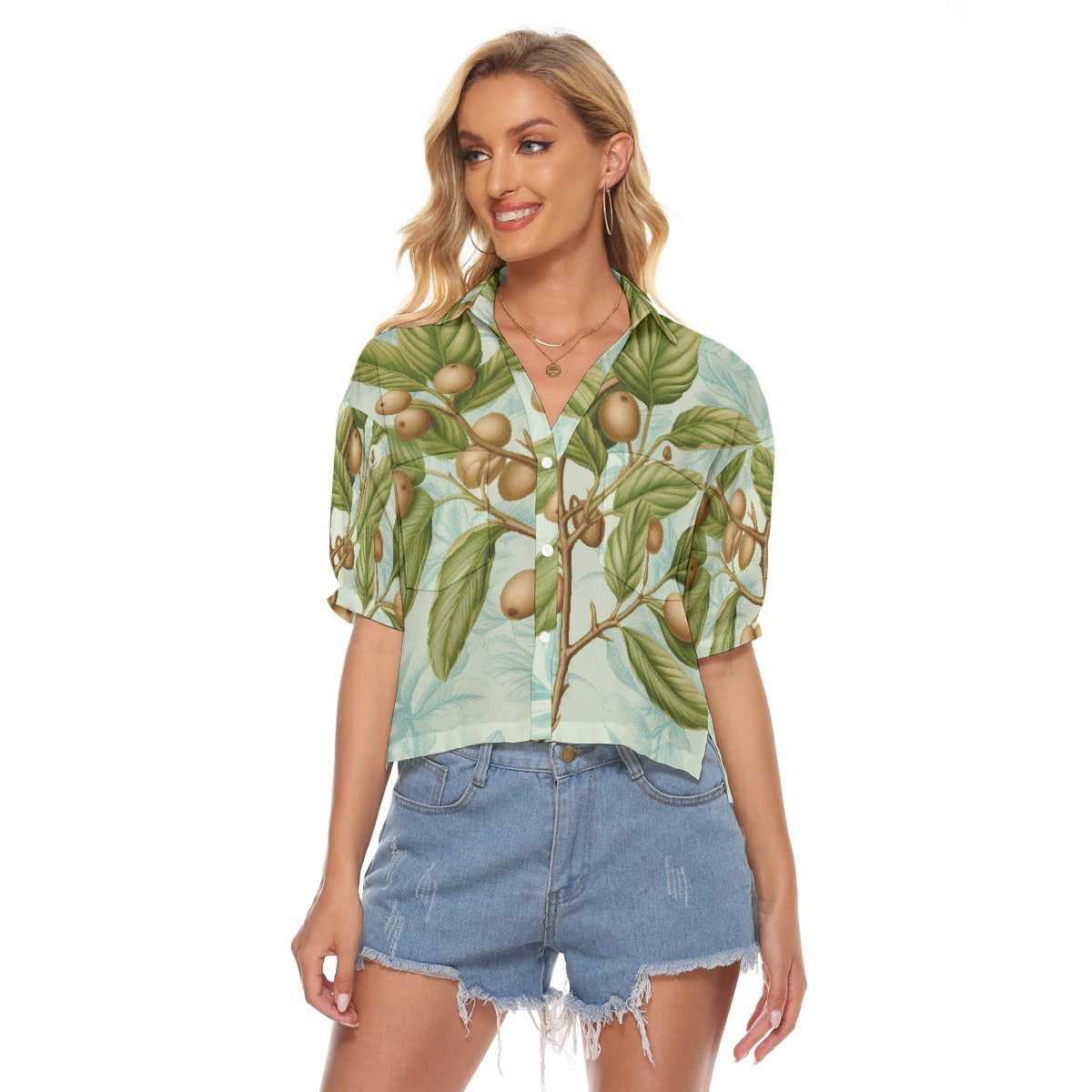All-Over Print Women's V-neck Shirts