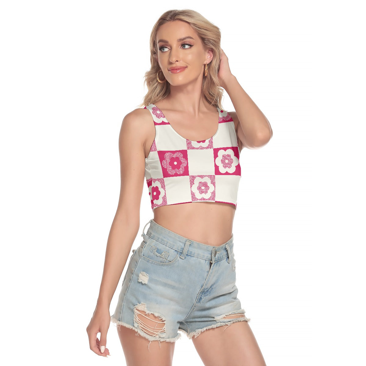 All-Over Print Women's Sport Crop Tank Top