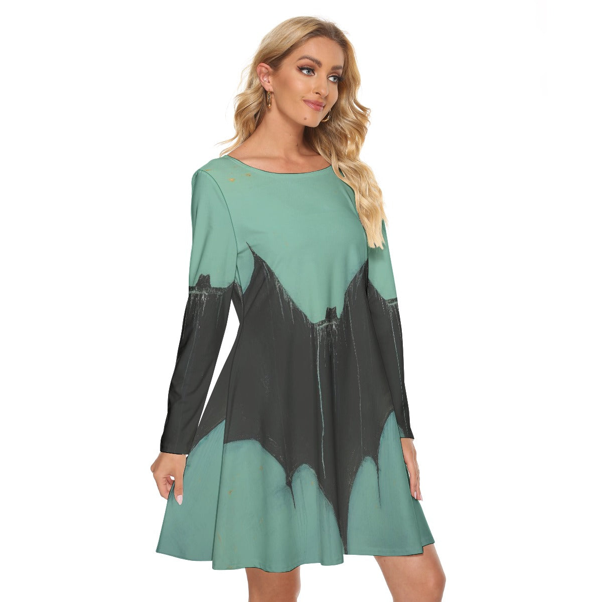 All-Over Print Women's Crew Neck Dress