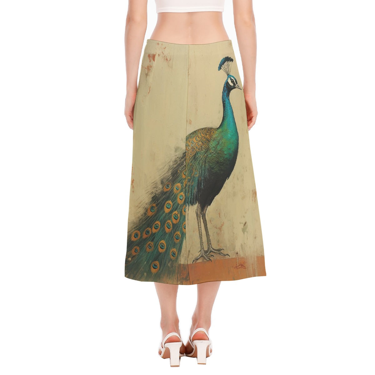 All-Over Print Women's High Slit Long Skirt