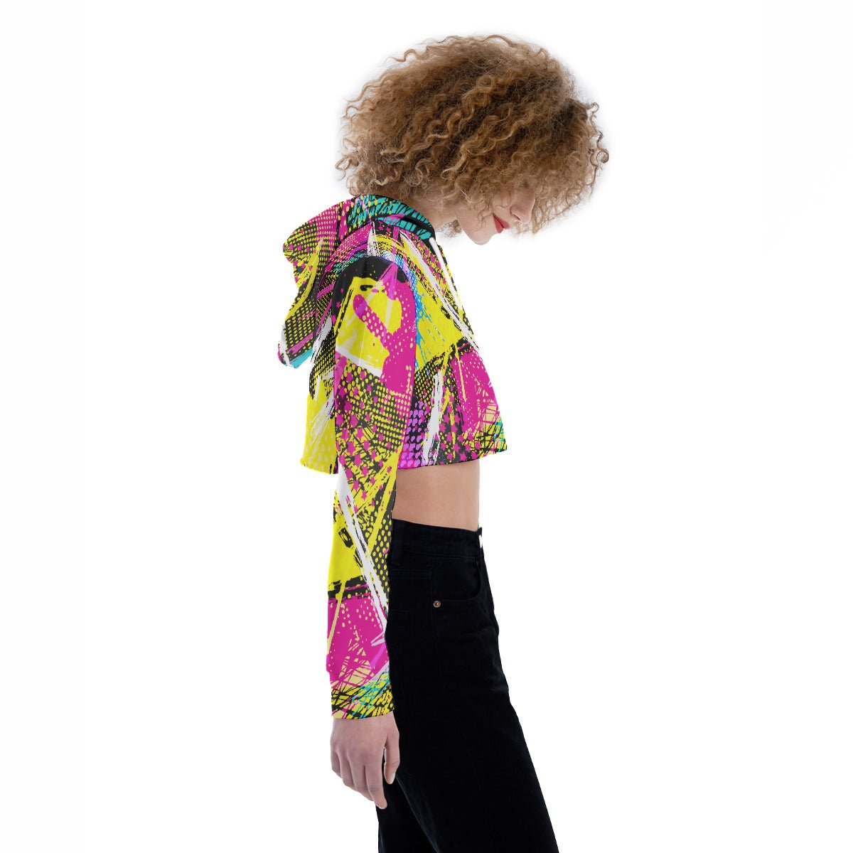 All-Over Print Women's Crop Top Hoodie