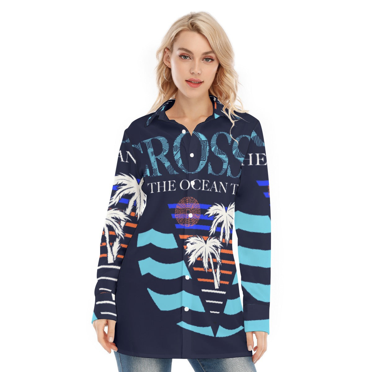 All-Over Print Women's Long Shirt