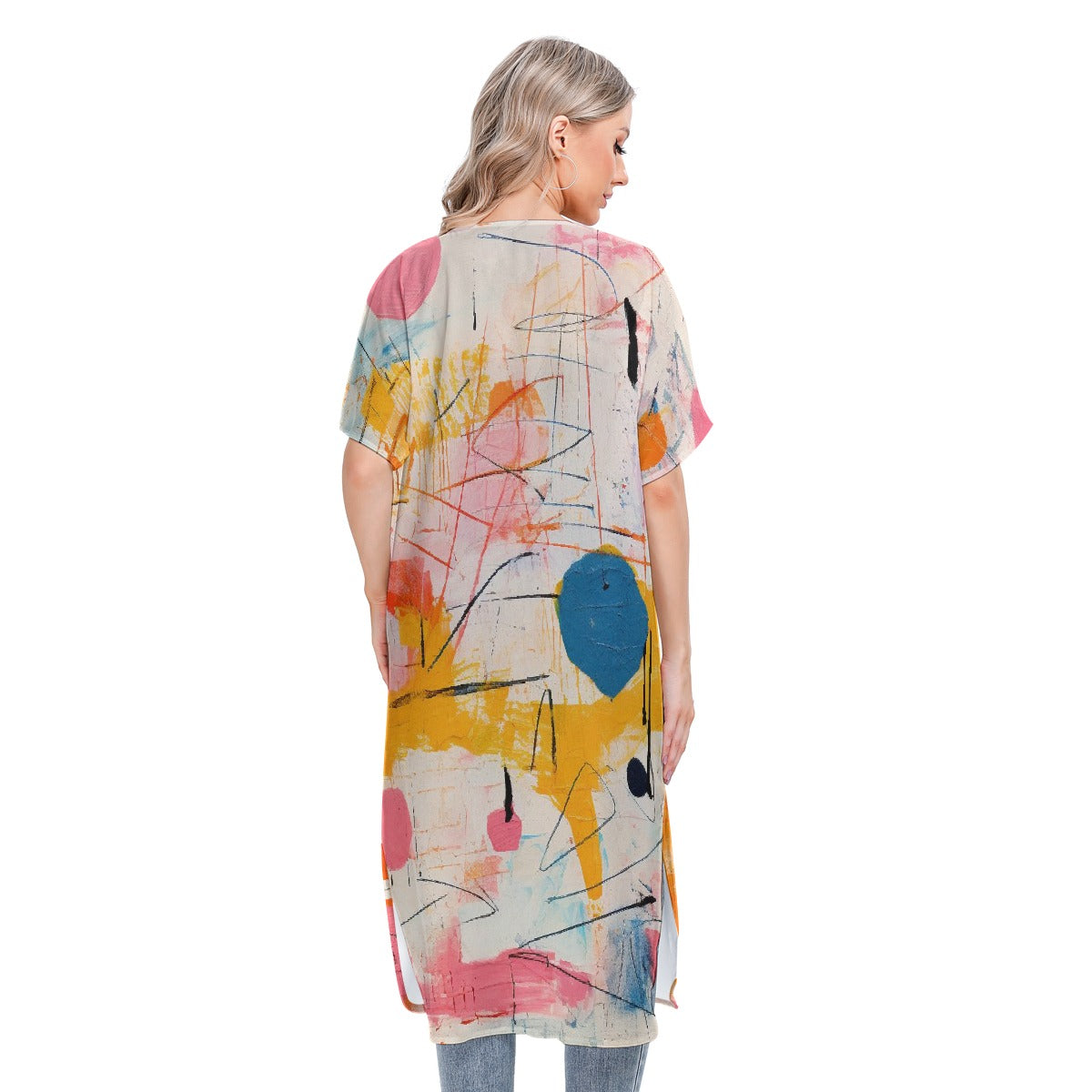 All-Over Print Women's Short Sleeve Cardigan