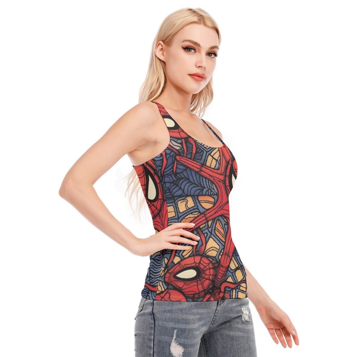 All-Over Print Women's Racer Vest | 190GSM Cotton