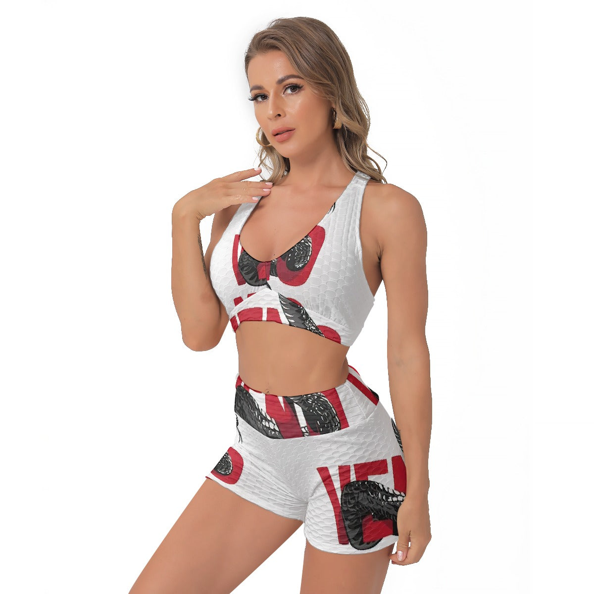 All-Over Print Women's Sports Bra Suit